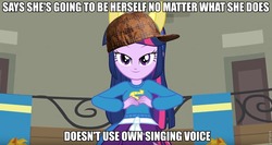 Size: 960x510 | Tagged: safe, edit, edited screencap, screencap, twilight sparkle, equestria girls, g4, my little pony equestria girls, female, hat, helping twilight win the crown, meme, scumbag hat, solo, wondercolts