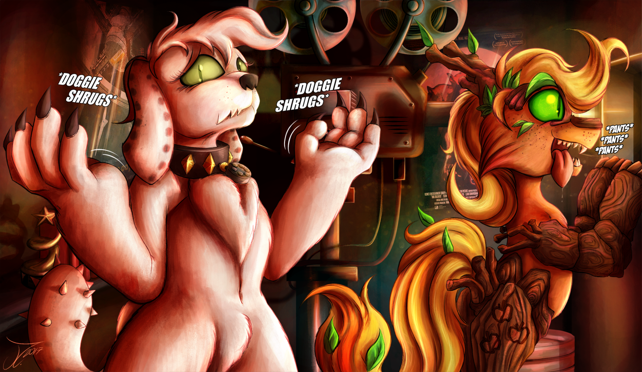 Safe Artist Jamescorck Applejack Oc Oc Movie Slate