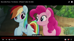 Size: 1366x768 | Tagged: safe, screencap, pinkie pie, rainbow dash, g4, my little pony: the movie, subtitles