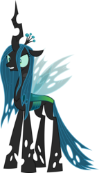 Size: 6400x11212 | Tagged: safe, artist:parclytaxel, queen chrysalis, changeling, changeling queen, g4, the cutie re-mark, .svg available, absurd resolution, crown, female, inkscape, jewelry, regalia, simple background, solo, transparent background, transparent wings, vector, wings