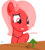 Size: 1999x2225 | Tagged: safe, artist:arifproject, oc, oc only, oc:downvote, pony, derpibooru, g4, derpibooru ponified, dialogue, disgusted, eww, meta, ponified, ponytail, simple background, solo, table, transparent background, upvote, vector