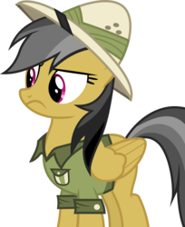 Size: 3326x4080 | Tagged: safe, artist:frownfactory, daring do, daring done?, g4, .svg available, clothes, female, frown, hat, mare, pith helmet, shirt, simple background, solo, svg, transparent background, vector