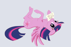 Size: 750x500 | Tagged: safe, artist:szafir87, twilight sparkle, alicorn, pony, animated, belly, bellyrub request, blinking, blue background, bronybait, cute, eye shimmer, female, flapping, floppy ears, gif, gray background, hnnng, hoofy-kicks, legs in air, looking at you, looking back, mare, mouth hold, on back, simple background, smiling, solo, spread wings, szafir87 is trying to murder us, twiabetes, twilight sparkle (alicorn), weapons-grade cute, wings