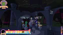 Size: 1366x768 | Tagged: safe, oc, oc only, oc:darkinglight, legends of equestria, 3d, castle of the royal pony sisters, friendship, game, mmorpg