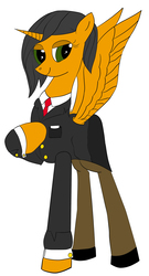 Size: 1600x2955 | Tagged: safe, artist:ranto, artist:timejumper, derpibooru exclusive, oc, oc only, oc:tyrus caesar, alicorn, pony, alicorn oc, clothes, cufflinks, pantyhose, shoes, skirt, suit, wrong gendered suit