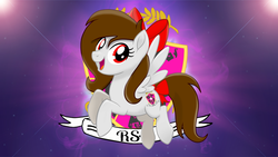 Size: 3840x2160 | Tagged: safe, artist:rsa.fim, oc, oc only, oc:whisper hope, pegasus, pony, g4, my little pony: the movie, bow, female, high res, mare, mexican, movie poster, movie reference, red eyes, ribbon, solo, tail bow, tail wrap, unitárium