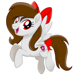 Size: 6000x6112 | Tagged: safe, artist:rsa.fim, oc, oc only, oc:whisper hope, pegasus, pony, g4, my little pony: the movie, absurd resolution, bow, female, mare, mexican, movie accurate, movie poster, red eyes, ribbon, simple background, solo, tail bow, tail wrap, transparent background, unitárium, vector