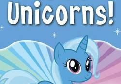 Size: 687x477 | Tagged: safe, trixie, pony, unicorn, g4, captain obvious, cropped, female, meme, smiling, solo, we are unicorns, wow! glimmer