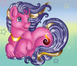 Size: 1024x878 | Tagged: safe, artist:uniramacos, fireball (g1), g1, female, mountain boy ponies, solo, unshorn fetlocks