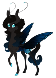 Size: 1450x2000 | Tagged: safe, artist:australian-senior, oc, oc only, oc:sylphina, butterfly, butterfly pony, flutter pony, original species, pony, antennae, butterfly wings, colored hooves, fae, female, looking at you, realistic horse legs, simple background, solo, transparent background