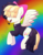 Size: 2340x3000 | Tagged: safe, artist:moozua, songbird serenade, pegasus, pony, g4, my little pony: the movie, female, headworn microphone, high res, mare, rainbow, rainbow (song), sia (singer), sparkles