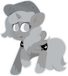 Size: 1121x1242 | Tagged: safe, artist:narmet, derpibooru exclusive, princess luna, alicorn, pony, moonstuck, g4, cartographer's cap, female, filly, grayscale, hat, monochrome, no pupils, paper hat, simple background, smiling, solo, transparent background, vector, woona, younger