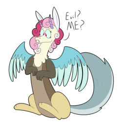 Size: 2743x2743 | Tagged: safe, artist:supercoco142, oc, oc only, oc:persephone, draconequus, hybrid, female, high res, interspecies offspring, offspring, parent:discord, parent:fluttershy, parents:discoshy, simple background, solo, transparent background