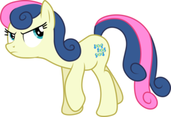 Size: 4362x3001 | Tagged: safe, artist:cloudy glow, bon bon, sweetie drops, earth pony, pony, g4, .ai available, female, grumpy, high res, mare, simple background, solo, transparent background, vector