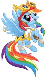 Size: 635x1009 | Tagged: safe, artist:glittertiara, rainbow dash, pegasus, pony, g4, my little pony: the movie, clothes, female, mare, open mouth, pirate outfit, pirate rainbow dash, rainbow dash always dresses in style, rearing, shirt, simple background, solo, tomboy, white background