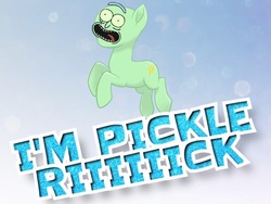 Size: 952x714 | Tagged: safe, oc, oc only, g4, my little pony: the movie, mlp movie pony maker, pickle rick, rick and morty, text