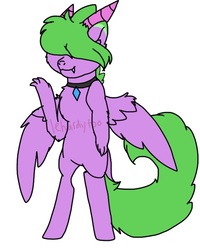 Size: 576x720 | Tagged: safe, artist:gale-hardy, oc, oc only, oc:ivy, dracony, hybrid, pony, female, interspecies offspring, next generation, offspring, parent:scootaloo, parent:spike, parents:scootaspike, rearing, simple background, solo, white background