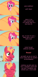 Size: 2000x4022 | Tagged: safe, artist:mlp-silver-quill, big macintosh, pinkie pie, earth pony, pony, comic:pinkie pie says goodnight, g4, comic, duo, female, high res, humor, male, mane, mare, micro, miniature pony, size difference, stallion