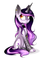 Size: 3360x4440 | Tagged: safe, artist:snowbunny0820, oc, oc only, oc:moonlight, pony, unicorn, female, high res, mare, simple background, sitting, solo, transparent background