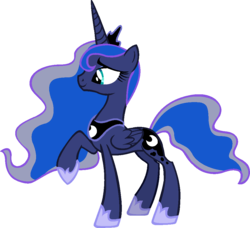 Size: 1032x940 | Tagged: safe, artist:j-pinkie, princess luna, alicorn, pony, g4, luna eclipsed, female, mare, raised hoof, simple background, solo, transparent background