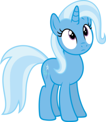 Size: 3932x4500 | Tagged: safe, artist:slb94, trixie, pony, unicorn, g4, female, frown, looking up, mare, simple background, solo, transparent background, vector