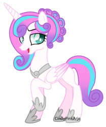 Size: 806x962 | Tagged: safe, artist:cindystarlight, princess flurry heart, alicorn, pony, g4, alternate hairstyle, concave belly, female, horseshoes, mare, older, older flurry heart, raised hoof, simple background, slender, solo, thin, transparent background