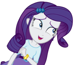 Size: 599x516 | Tagged: safe, artist:thebar, rarity, equestria girls, g4, anxious, bracelet, female, gem, jewelry, simple background, solo, transparent background