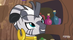Size: 1264x696 | Tagged: safe, screencap, zecora, zebra, g4, it isn't the mane thing about you, female, solo, zecora's hut