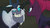 Size: 1777x1000 | Tagged: safe, screencap, storm king, tempest shadow, pony, g4, my little pony: the movie, broken horn, duo, fangs, female, horn, looking at each other, male, mare, raised eyebrow, sharp teeth, smiling, teeth