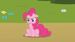 Size: 600x338 | Tagged: safe, artist:derek pony, pinkie pie, earth pony, pony, g4, angry, animated, blushing, chest fluff, cute, diapinkes, ear fluff, excessive fluff, fan animation, female, fluffy, gif, it came from youtube, long hair, maximum overfloof, pomf, puffy cheeks, red face, solo, youtube link
