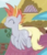 Size: 188x218 | Tagged: safe, screencap, derpy hooves, pegasus, pony, g4, it isn't the mane thing about you, my little pony: friendship is magic, background pony, cropped, derpunk, eyes closed, female, flying, mare, mohawk, mohawks for everypony, solo