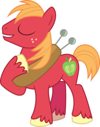 Size: 10000x12779 | Tagged: safe, artist:floppychiptunes, big macintosh, earth pony, pony, g4, absurd resolution, eyes closed, male, raised hoof, simple background, singing, solo, stallion, transparent background, vector