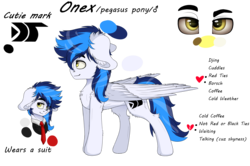 Size: 2149x1427 | Tagged: safe, artist:kindny-chan, oc, oc only, oc:onex, pegasus, pony, male, necktie, reference sheet, simple background, solo, stallion, transparent background
