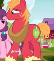 Size: 680x768 | Tagged: safe, edit, screencap, big macintosh, granny smith, sugar belle, earth pony, pony, unicorn, g4, it isn't the mane thing about you, my little pony: friendship is magic, continuity, couple, discovery family logo, duo focus, female, male, mare, mirrored, ship:sugarmac, shipping, stallion, straight