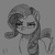 Size: 2000x2000 | Tagged: safe, artist:floofyfoxcomics, rarity, pony, unicorn, g4, female, high res, mare, monochrome, sketch, solo, unamused