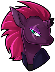 Size: 2655x3468 | Tagged: safe, artist:polyhexian, tempest shadow, pony, unicorn, g4, my little pony: the movie, armor, broken horn, bust, eye scar, female, high res, horn, mare, portrait, scar, simple background, solo, transparent background