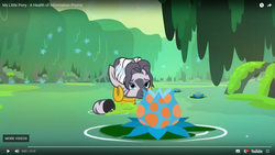 Size: 1920x1080 | Tagged: safe, screencap, zecora, zebra, a health of information, g4, everfree forest, female, promo, solo, swamp, swamp fever plant, water, wet mane, youtube, youtube link