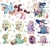 Size: 1200x1115 | Tagged: safe, artist:foresart, earth pony, pegasus, pony, unicorn, akko kagari, amanda o'neill, anime character ponified, book, boop, clothes, constanze amalie von braunschbank-albrechtsberger, crossover, cute, diana cavendish, female, filly, flying, glasses, hat, heart, jasminka antonenko, little witch academia, lotte jansson, lotte yanson, lying down, mare, ponified, robe, scrunchy face, sucy manbavaran, upside down, witch, witch hat