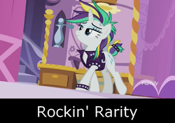 Size: 770x543 | Tagged: safe, artist:arima, rarity, pony, unicorn, g4, it isn't the mane thing about you, my little pony: friendship is magic, alternate hairstyle, clothes, discovery family logo, female, jacket, leather jacket, mare, mohawk, raripunk, rockin' rarity, solo