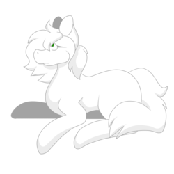 Size: 800x800 | Tagged: safe, artist:triplebiscuit, oc, oc only, oc:calmant, earth pony, pony, green eyes, simple background, transparent background, white fur, white hair, white mane