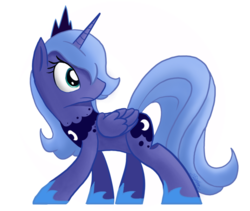 Size: 600x507 | Tagged: safe, artist:adamrbi, princess luna, g4, female, filly, horseshoes, moon, s1 luna, simple background, transparent background, woona, younger