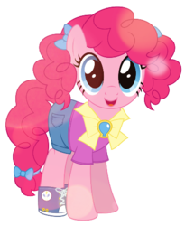Size: 405x493 | Tagged: safe, artist:lauraselenaantonia, pinkie pie, pony, g4, alternate hairstyle, base used, clothes, converse, female, shoes, simple background, solo, transparent background
