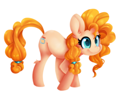 Size: 1600x1200 | Tagged: safe, artist:blazemizu, pear butter, earth pony, pony, g4, the perfect pear, female, mare, simple background, smiling, solo, transparent background