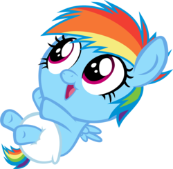 Size: 1799x1765 | Tagged: safe, artist:megarainbowdash2000, rainbow dash, pony, g4, baby, baby dash, baby pony, cute, dashabetes, diaper, female, foal, show accurate, simple background, solo, transparent background, younger