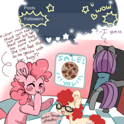 Size: 1280x1280 | Tagged: safe, artist:mauderatelife, artist:segen360, maud pie, pinkie pie, twist, tumblr:a mauderate life, g4, comic