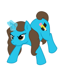 Size: 774x1032 | Tagged: safe, artist:vcm1824, oc, oc only, oc:chrissy, glowing horn, horn, simple background, transparent background