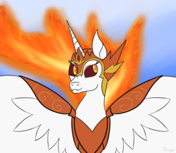Size: 1500x1300 | Tagged: safe, artist:dyonys, daybreaker, alicorn, pony, g4, female, solo, spread wings, wings