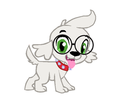 Size: 583x487 | Tagged: safe, artist:3d4d, dog, equestria girls, g4, ambiguous gender, base used, crossover, dogified, mr. peabody, mr. peabody and sherman, simple background, solo, species swap, white background