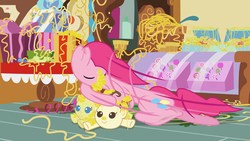 Size: 1920x1080 | Tagged: safe, screencap, pinkie pie, pound cake, pumpkin cake, earth pony, pegasus, pony, unicorn, g4, it isn't the mane thing about you, baby, baby pony, female, great moments in animation, male, mare, sugarcube corner