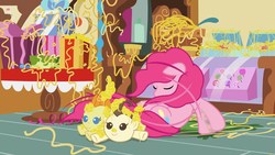 Size: 1920x1080 | Tagged: safe, screencap, pinkie pie, pound cake, pumpkin cake, earth pony, pegasus, pony, unicorn, g4, it isn't the mane thing about you, baby, baby pony, female, great moments in animation, male, mare, sugarcube corner